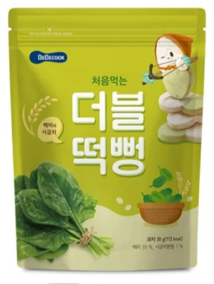 Bánh gạo hai màu vị gạo trắng và cải bó xôi Bebecook 30g