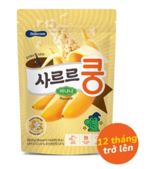Thực phẩm bổ sung bánh bỏng bổ sung lợi khuẩn vị chuối Bebecook 23g