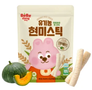 Bánh gạo lứt hữu cơ thanh ngắn Bebedang vị bí ngô ngọt phô mai