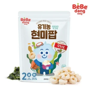 Bánh gạo lứt hữu cơ thanh ngắn Bebedang vị rong biển