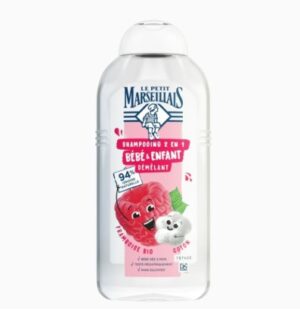 Dầu Gội Trẻ Em 94% Hữu Cơ 2in1 Le Petit Marseillais Quả Mâm Xôi & Bông 300ml