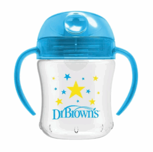 Ca tập uống Dr Brown's đầu mềm, 180ml (6m+), Xanh