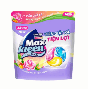 Maxkleen Túi viên giặt xả hương dấu ấn ngọt ngào 34 viên