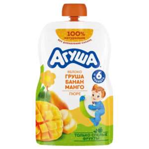 Trái cây nghiền vị táo, lê, chuối và xoài Agusha
