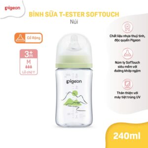 Bình Sữa T-Ester Softouch Baby-Friendly World Pigeon Hoạ Tiết Núi 240Ml