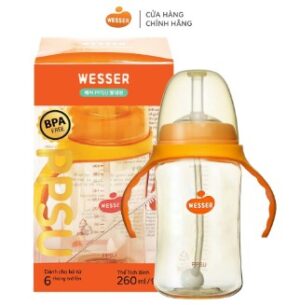 Bình sữa ống hút Wesser PP 260ml