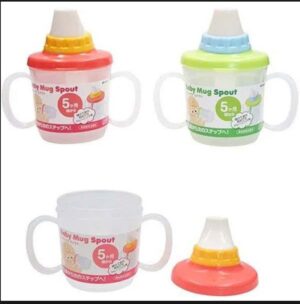 Konbini Cốc tập uống có vòi hút màu cam