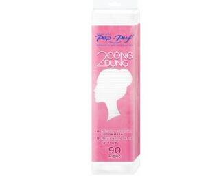 Bông tẩy trang POP-PUF 2 công dụng zipper 90 miếng