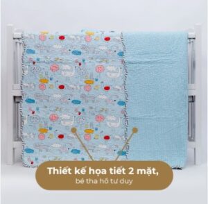 Chăn vải chần bông cho bé 85x125 KH05