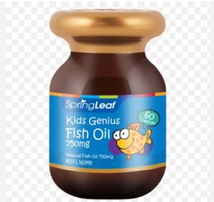 SpringLeaf Dầu Cá Cho Bé Kids Genius Fish Oil 750mg 60 Viên
