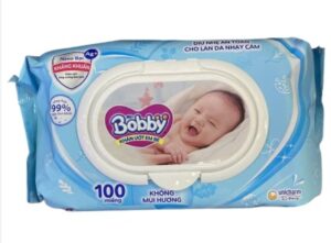 Khăn ướt trẻ em Bobby care Ko hương 100 tờ