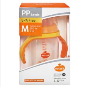 Bình sữa cổ rộng Wesser PP 260ml