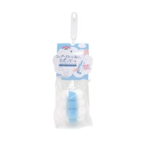 Konbini Dụng cụ cọ rửa chai lọ, bình sữa mút xốp (màu xanh,trắng)