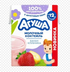 Sữa lắc vị chuối & dâu tây Agusha 190ml