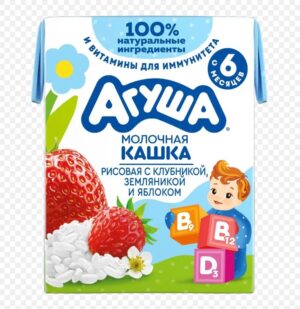 Sữa gạo sữa dâu tây, dâu đất, táo Agusha 200ml