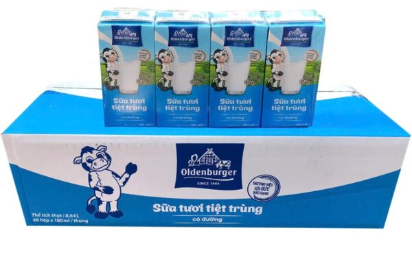 Sữa tươi tiệt trùng có đường Oldenburger 180ml