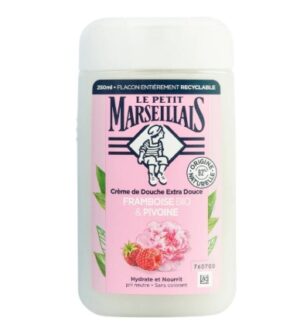 Sữa Tắm 92% Hữu Cơ Le Petit Marseillais Chiết Xuất Quả Mâm Xôi & Hoa Mẫu Đơn 250ml