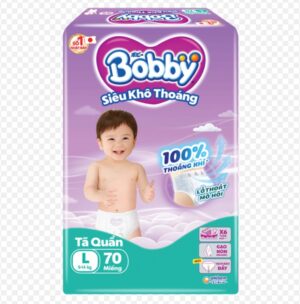 Tã quần Bobby size L, 70 miếng
