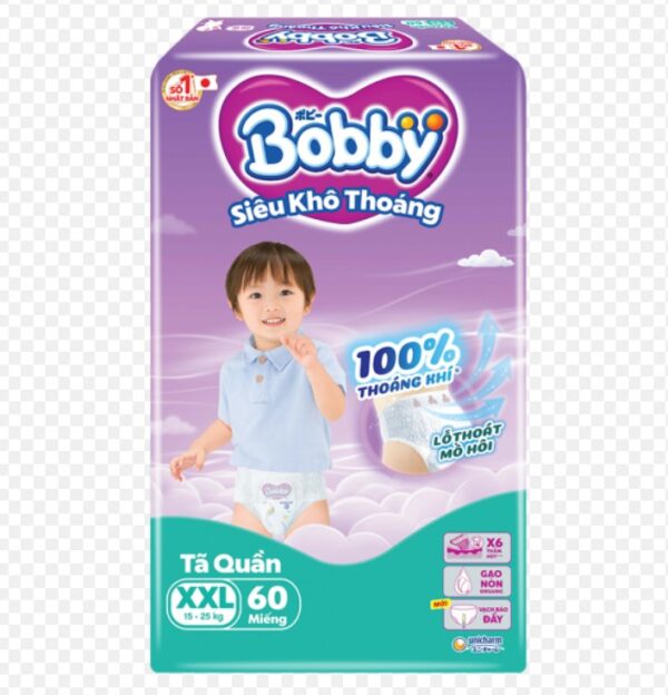 Tã quần Bobby size XXL, 60 miếng