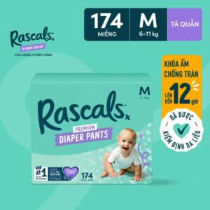 Tã quần Rascals, size M (6-11Kg)