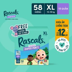 Tã quần Rascals Cocomelon (XL,13-18kg)