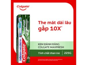 Kem đánh răng Colgate Maxfresh than tre 225g + BC