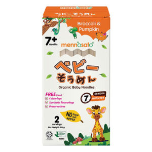MÌ rau củ hữu cơ bông cải bí ngô MenNoSato 80g