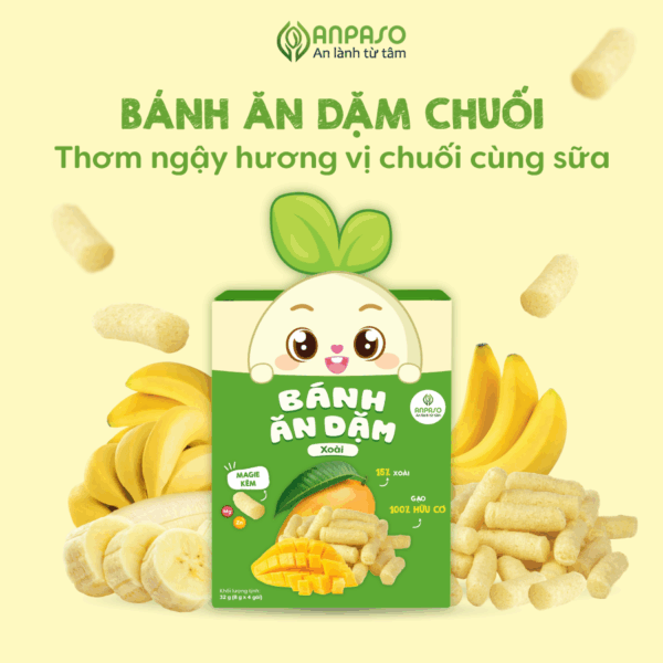 Bánh ăn dặm vị chuối Anpaso 32 g